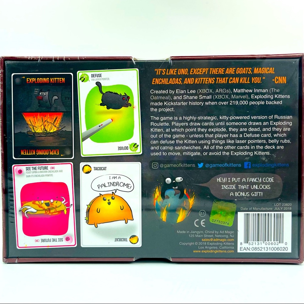 Exploding Kitten Card‎ Game - Picture 2 of 7
